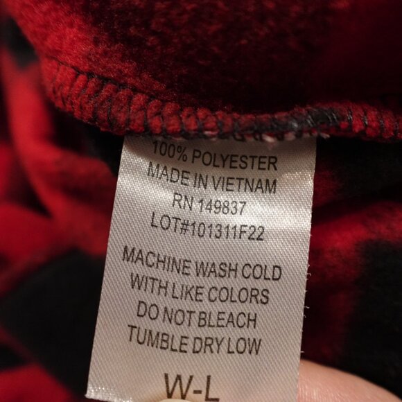 Sleepyheads buffalo check plaid pajama onesie women's large red black - Picture 12 of 12